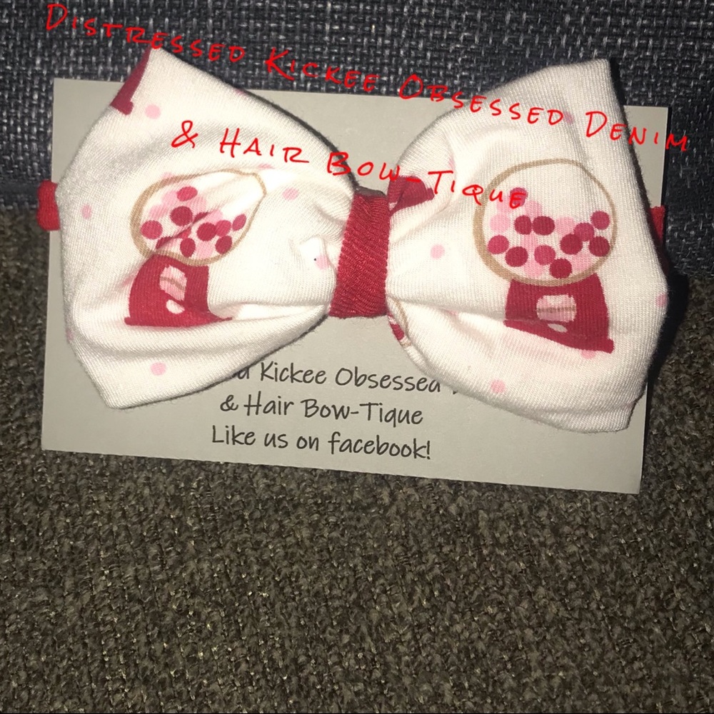 Custom Made Natural Gumball Machine Kickee Bow